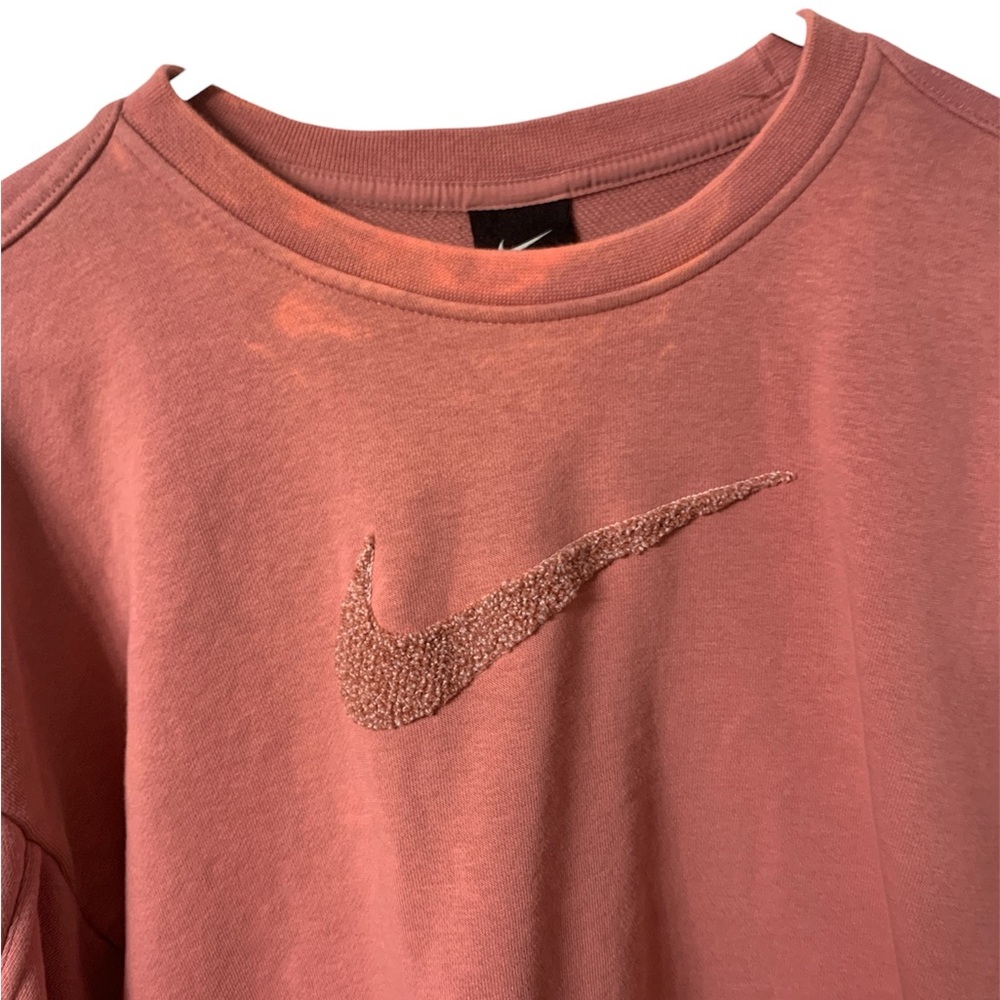 Nike pink sweatshirt medium cropped top - Picture 2 of 9